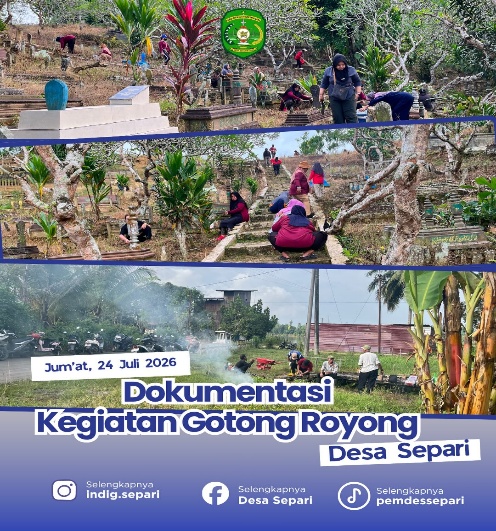 Kegiatan gotong royong Desa Separi